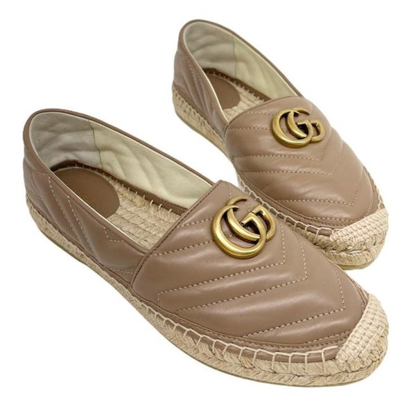 HOST PICK! 💃🕺Gucci GG Marmont Matelassé Chevron Espadrilles NEW IN BOX - Picture 1 of 9